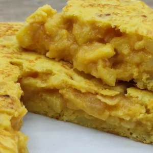 Tortilla de patata sin cebolla